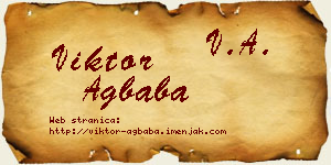 Viktor Agbaba vizit kartica